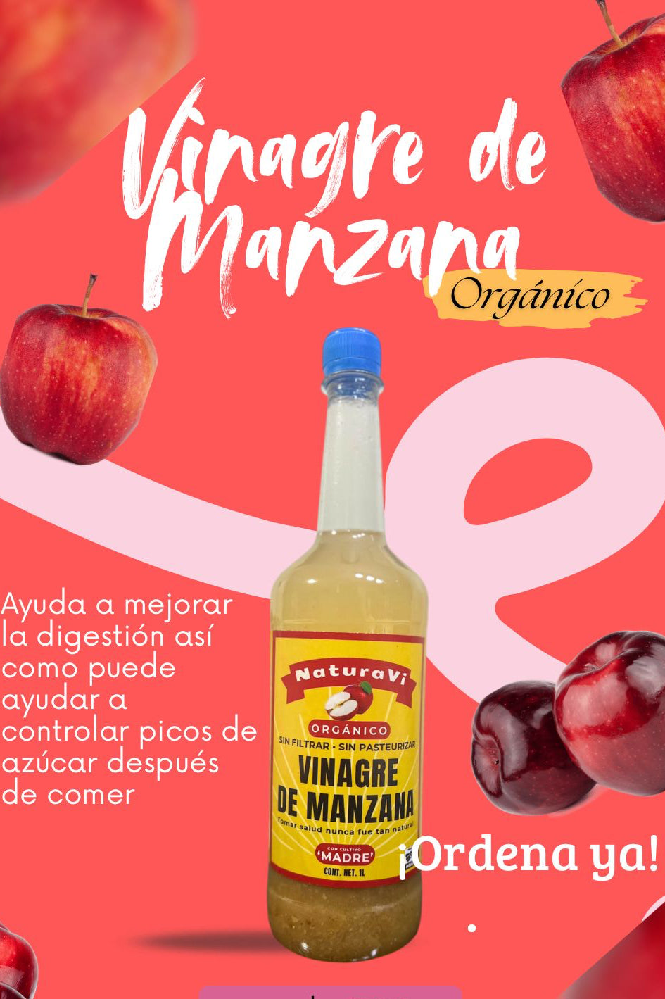 VINAGRE DE MANZANA ORGANICO