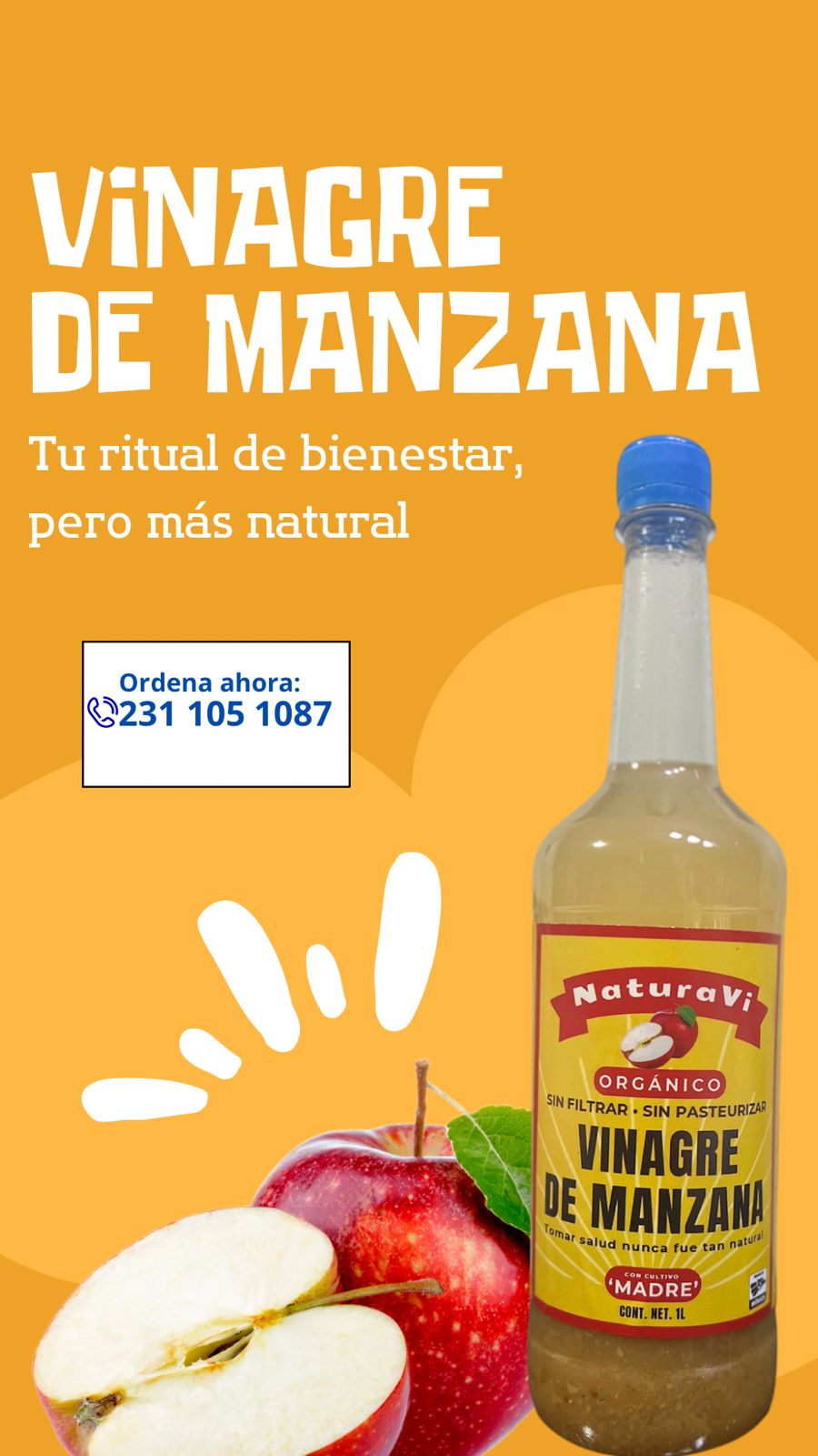 VINAGRE DE MANZANA ORGANICO