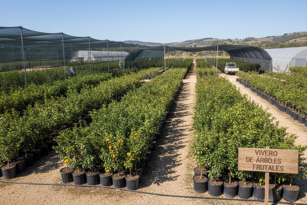 vivero de árboles frutales